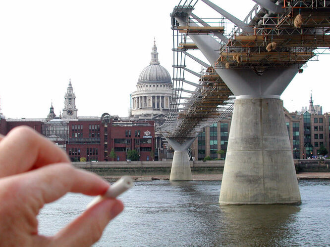 Pipe Stem, Millennium Bridge Construction, London, England