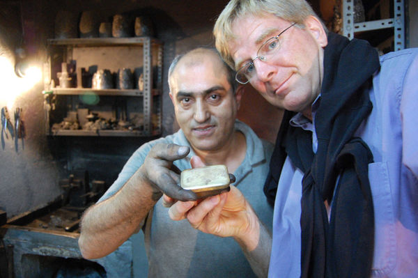 Rick with goldsmith, Grand Bazaar, Istanbul