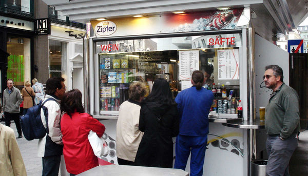 Wurst stand, Vienna, Austria