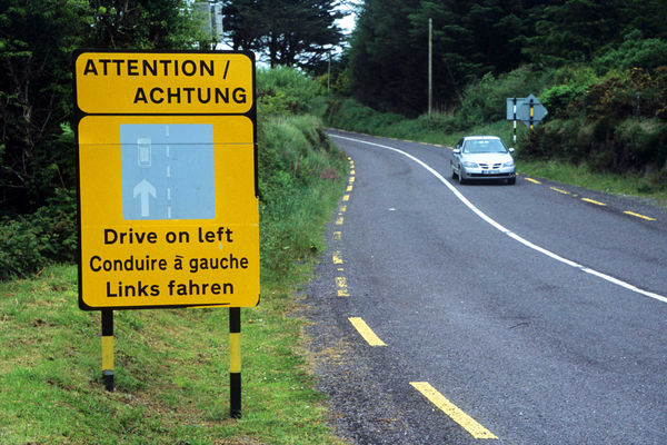 Drive On Left Road Sign