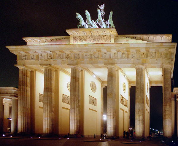 Brandenburg Gate at Night, Berlin, Germany