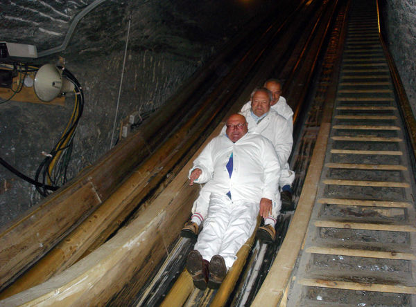 Salt mine slide, Hallstatt, Austria