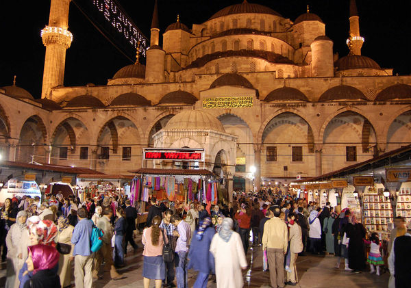 Ramadan night market at the Blue Mosque, Istanbul