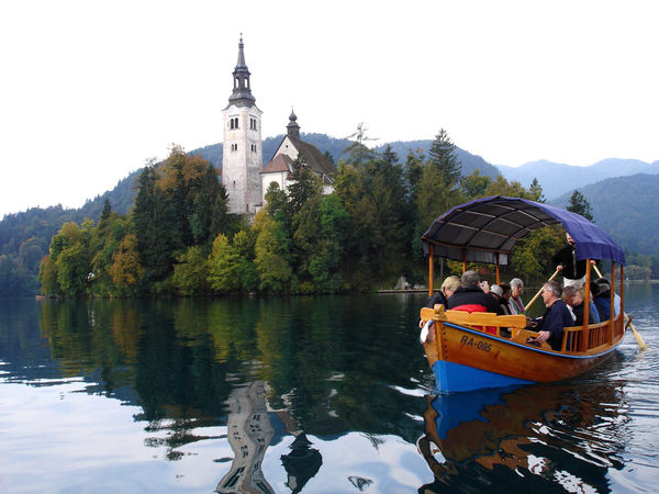 Pletna boat, Lake Bled, Slovenia