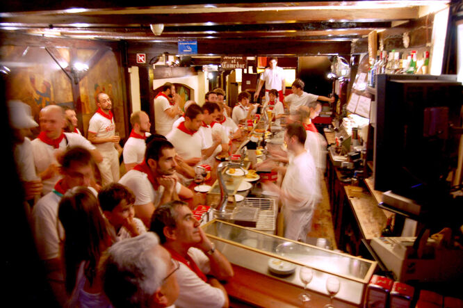 Bar after the Running of Bulls, San Fermín Festival, Pamplona