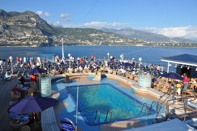 Cruise ship on the Mediterranean