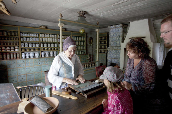 Old-time pharmacy, Skansen Open-Air Folk Museum, Stockholm, Sweden