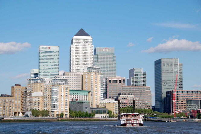 Docklands skyline, London, England