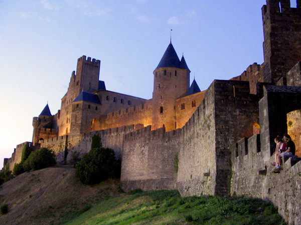 Fortified city walls, Carcassonne, France