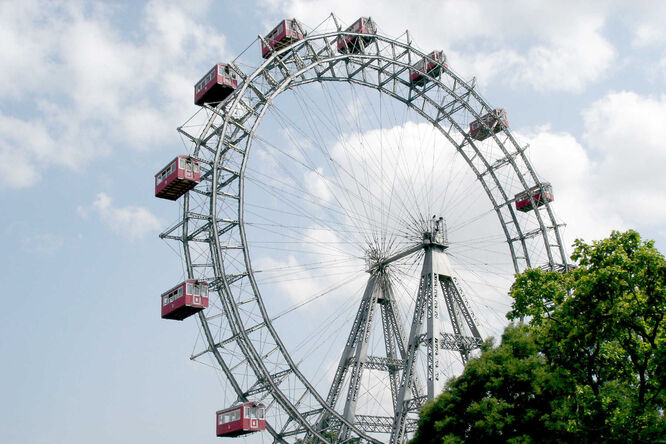 Riesenrad Ferris wheel in Prater Park, Vienna, Austria