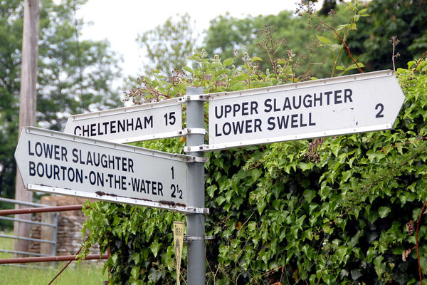 Signpost near Stow-on-the-Wold, England