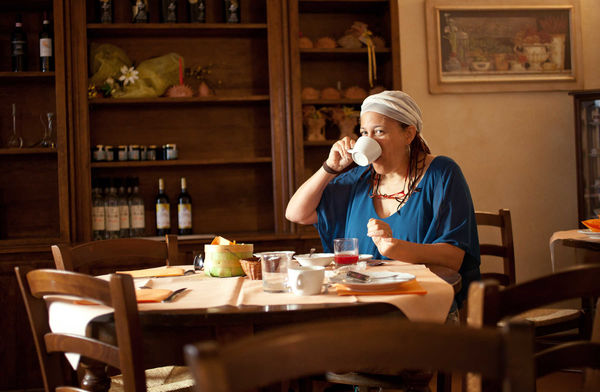 Hotel breakfast, Regello, Italy