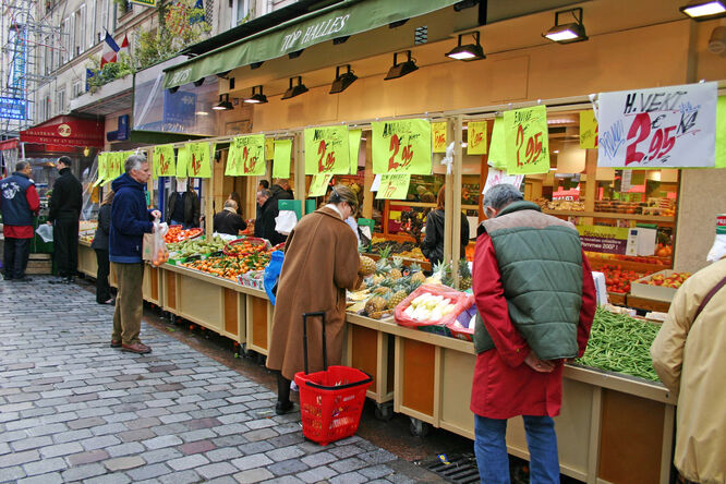 Rue Cler market, Paris, France