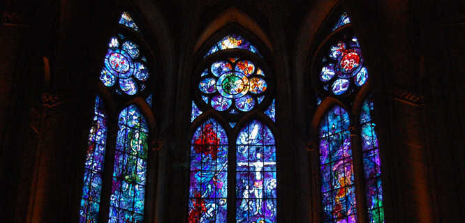 Stained-glass window, Reims Cathedral, Reims, France