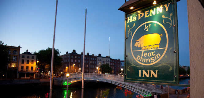 ~ Travel DUBLIN IRELAND ~ HALFPENNY BRIDGE ~ 24x36 POSTER ~ NEW 