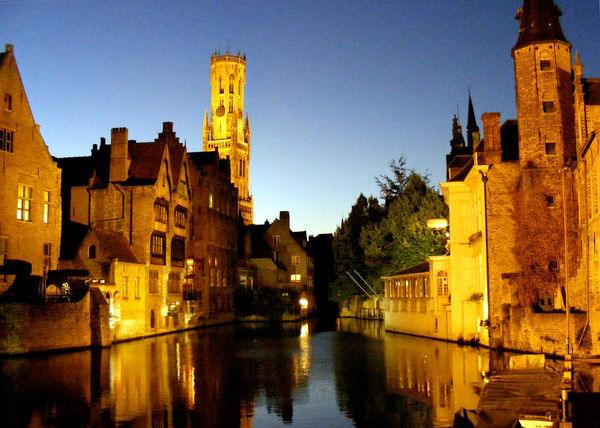 View from Rozenhoedkaai, Bruges, Belgium