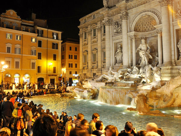Trevi Fountain at night, Rome