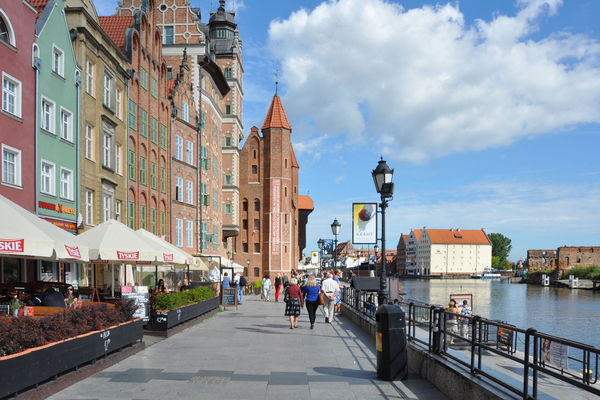 Riverfront embankment, Gdańsk