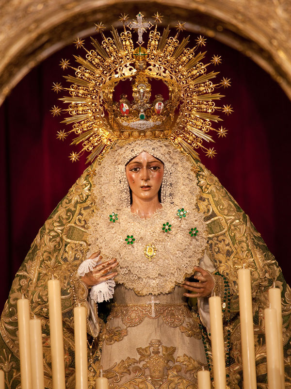 La Macarena (Weeping Virgin) statue, Basílica de la Macarena, Sevilla, Spain