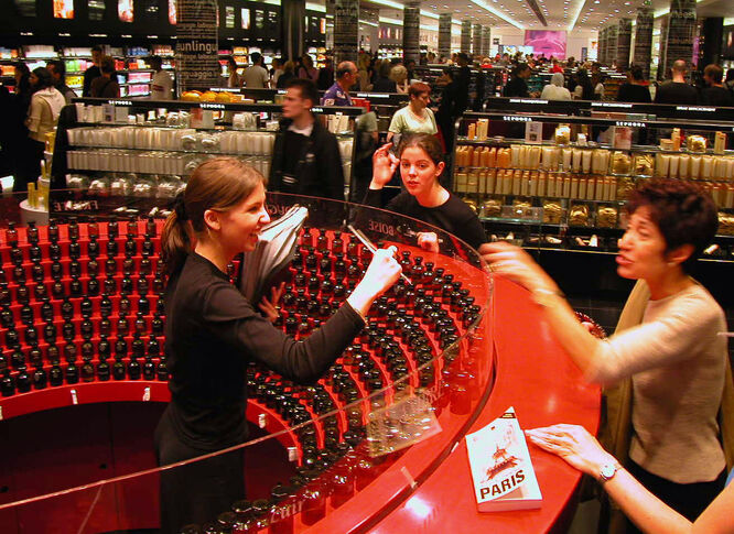 Perfume shopping at Sephora store, Paris, France