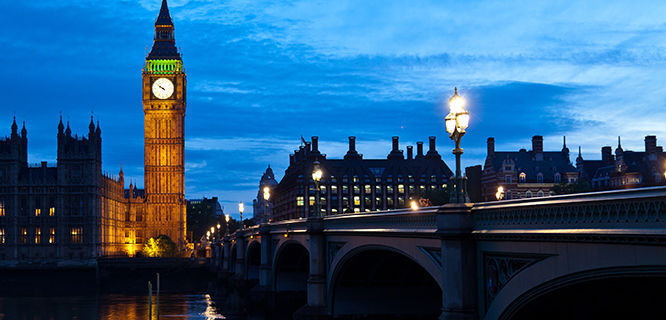 Big Ben and Westminster Bridge, London, England