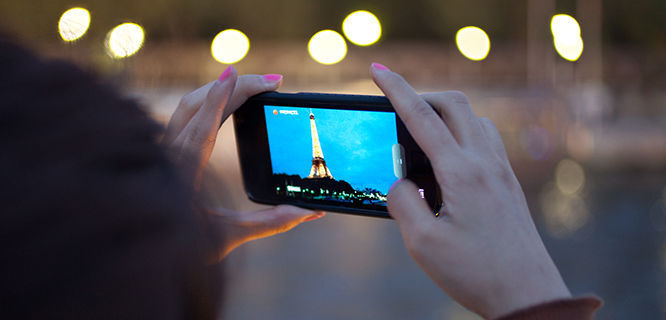 Photographing the Eiffel Tower, Paris, France