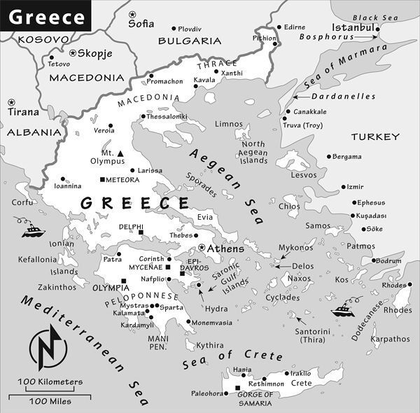 Map of Greek Islands