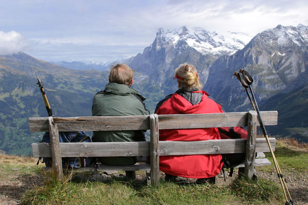 Overlooking Grindelwald from the Männlichen–Kleine Scheidegg trail, Berner Oberland, Switzerland