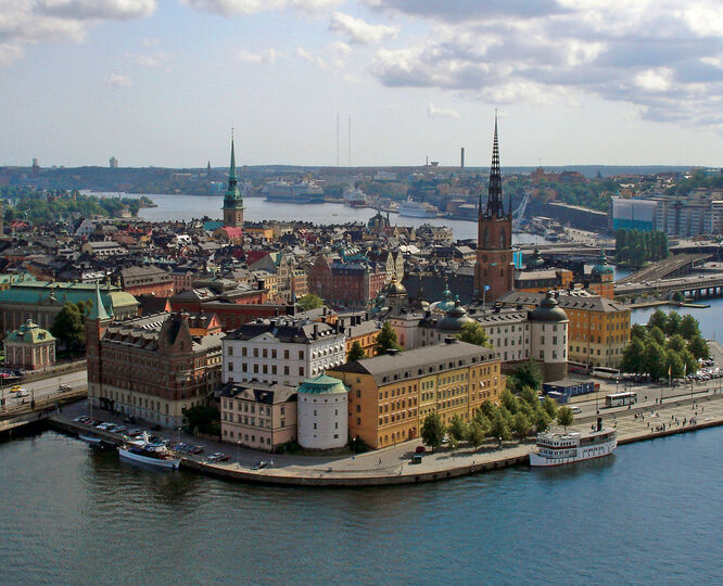 Riddarholmen and Gamla Stan as seen from City Hall Tower, Stockholm, Sweden