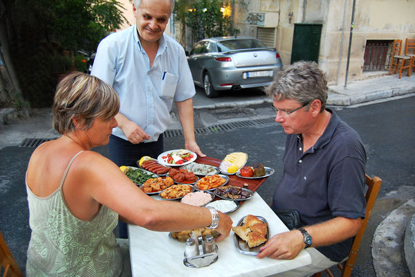 Streetside dining, Athens, Greece