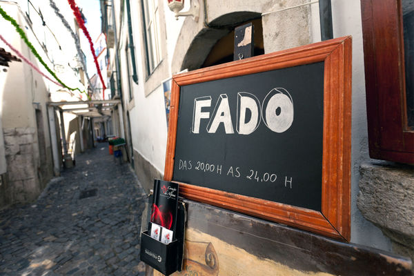 Fado bar in Alfama district, Lisbon, Portugal