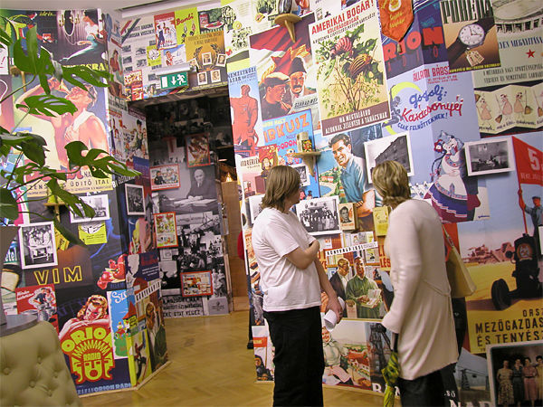 Communist-era posters in the House of Terror, Budapest, Hungary