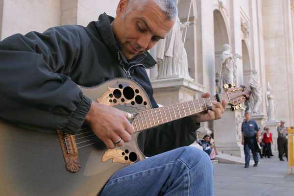 Street musician, Salzburg, Austria