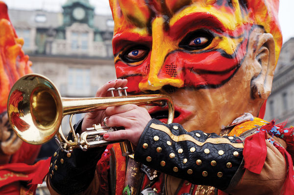 Fasnacht carnival musician, Luzern, Switzerland