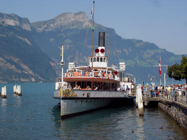 Steamboat on Lake Lucerne, Switzerland