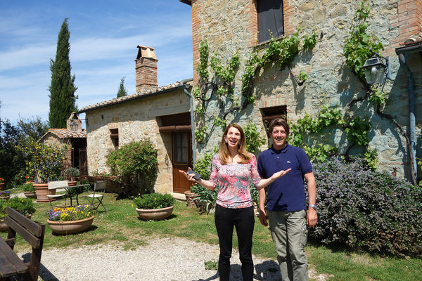 Isabella and Carlo of Agriturismo Cretaiole, near Pienza