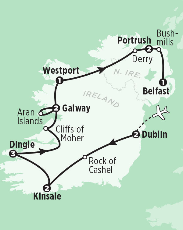 Tour Map Of Ireland