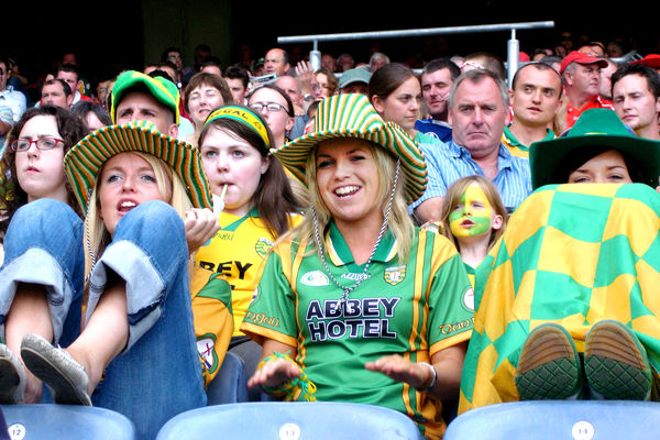 Gaelic football match at Croke Park Stadium, Dublin, Ireland
