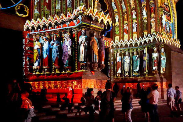 Reims Cathedral light show, Reims, France