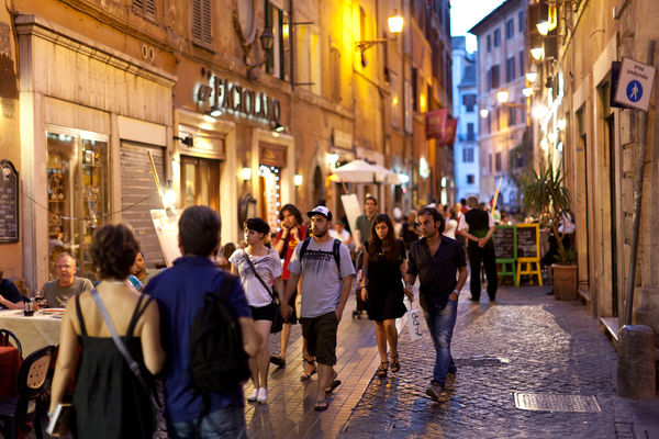 Passeggiata time in Rome, Italy