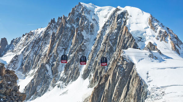 Aiguille du Midi gondolas, near Chamonix, France