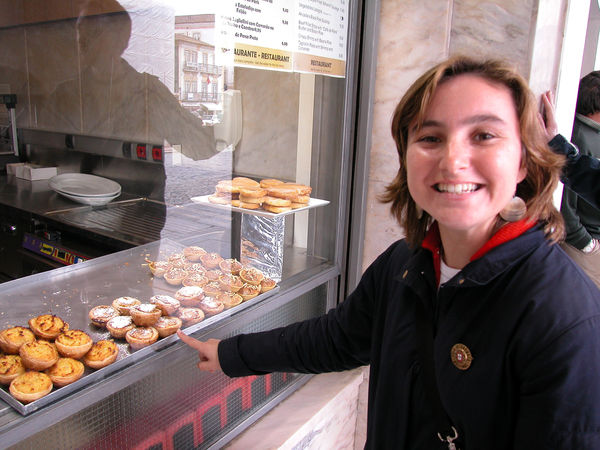 Temptingly fresh pastel de nata tarts, Évora, Portugal