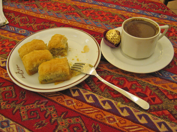 Baklava and Turkish coffee, Istanbul