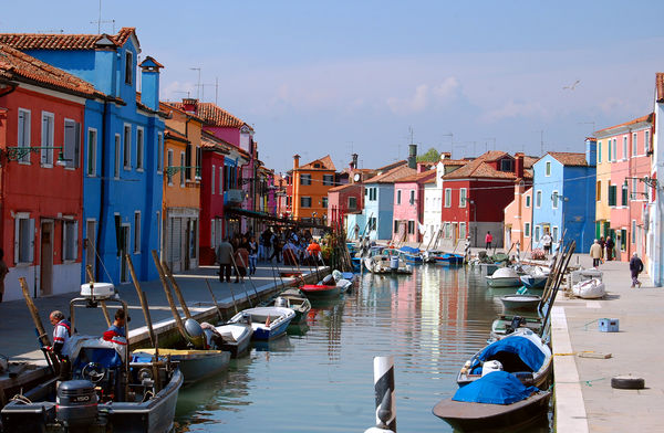 Canal in Burano, Venetian lagoon