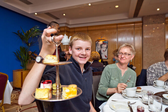 Afternoon tea service at the Mayfair Hotel, London, England