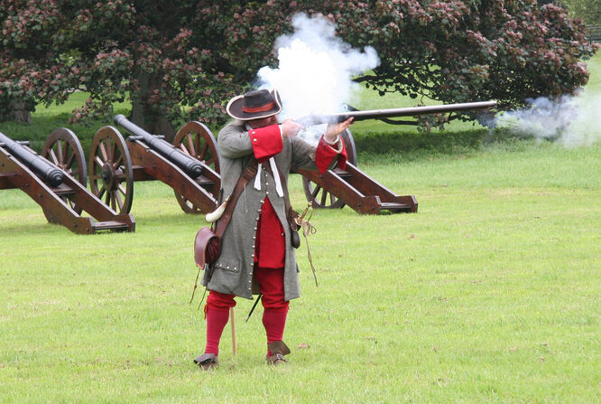 Battlefield recreation of the Battle of the Boyne, Boyne Valley, Ireland