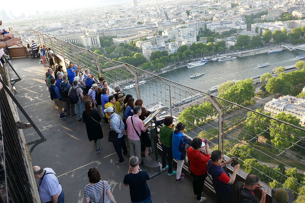 Viewing platform on the second level of the Eiffel Tower, Paris, France