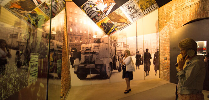 Exhibit inside the Nazi Documentation Center, Nürnberg, Germany
