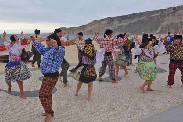 Traditional dancers, Nazaré, Portugal
