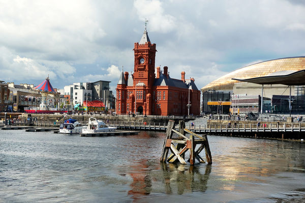 Pierhead Building and Docklands district, Cardiff